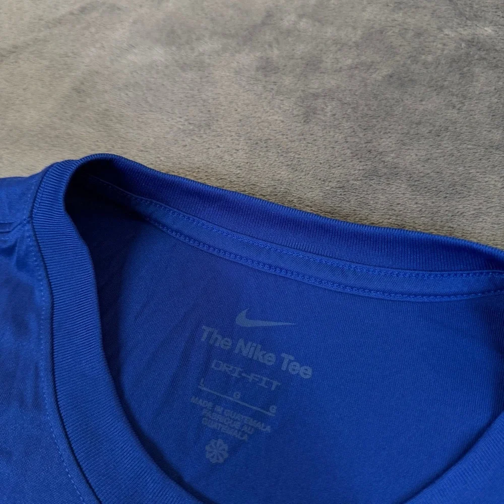 Nike Texas Rangers World Series T Shirt Mens Large Blue Dri Fit Graphic Tee